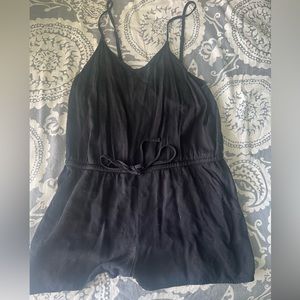 Old Navy Small black romper with adjustable front tie